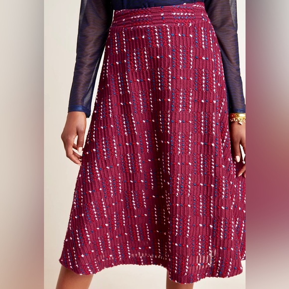 Anthropologie Dresses & Skirts - Maeve Anisa Textured A-Line Midi Skirt